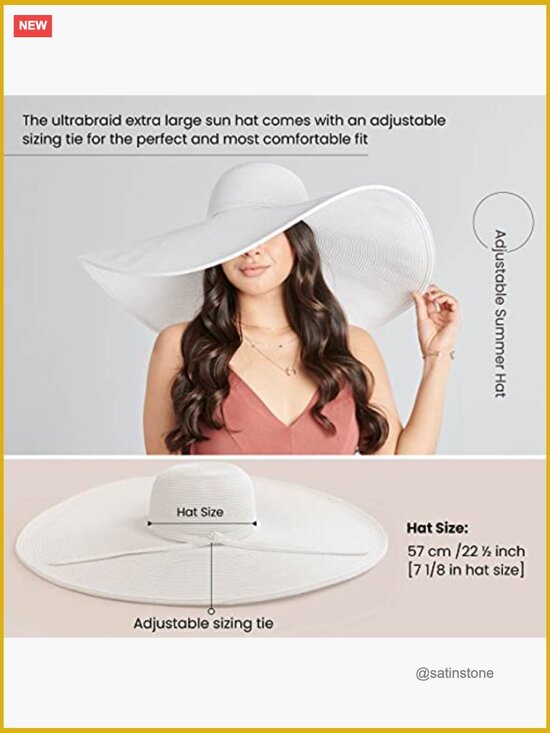 Ultrabraid X-Large Brim Sun Hat UPF 50+ Adjustable Straw Hat main image 4